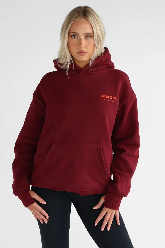 V2 The Pilates Collection Hoodie - Cherry Cola