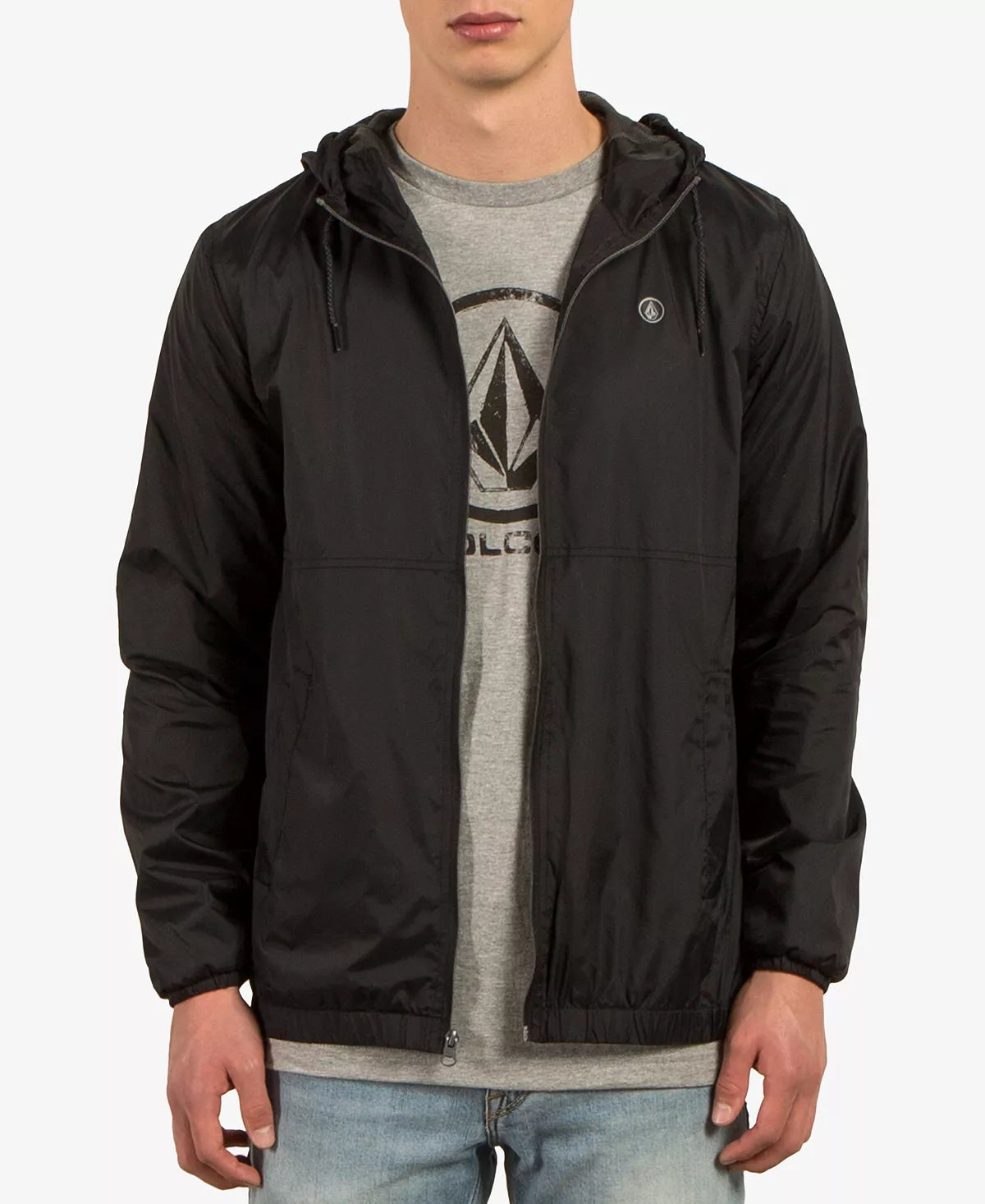 VOLCOM Men's Ermont Lightweight Full Zip Windbreaker Jacket