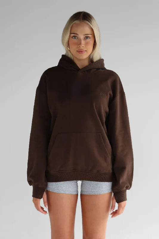 Luxe Signature Hoodie - Coffee