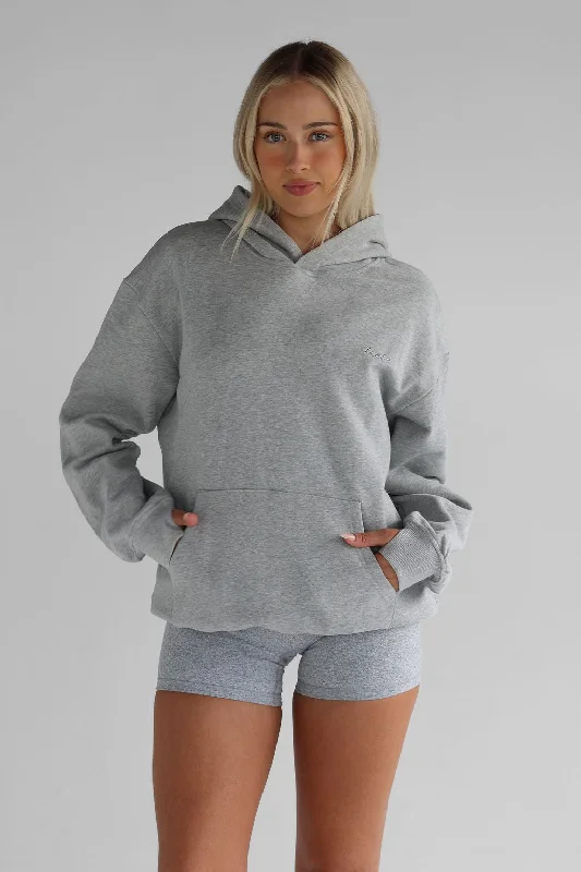 Luxe Signature Hoodie - Heather Grey