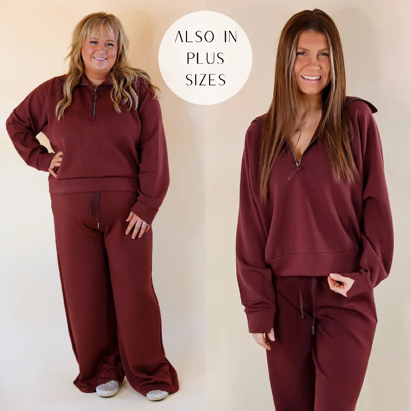 SPANX | AirEssentials Half Zip in Maroon