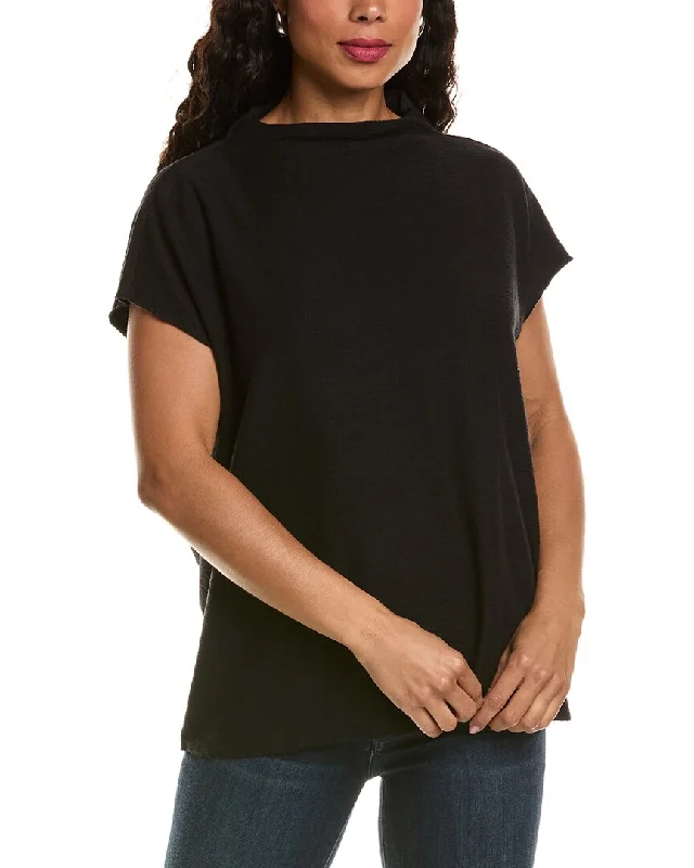 EILEEN FISHER Funnel Neck Square Top