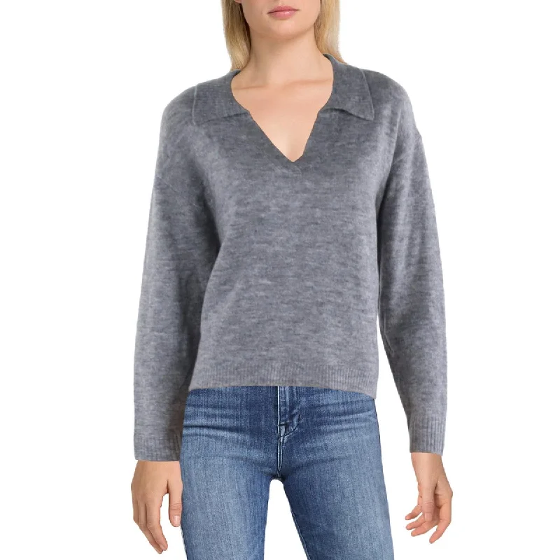 Womens Knit Pullover V-Neck Sweater