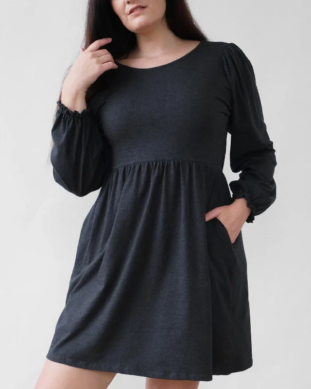 KAIA dress in Charcoal