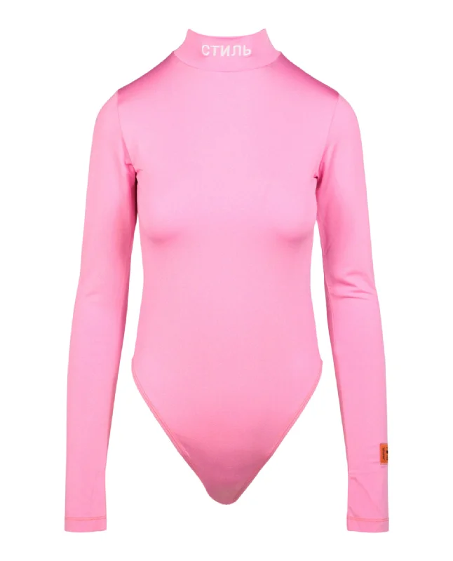 Heron Preston Womens Long Sleeve Stretch Bodysuit