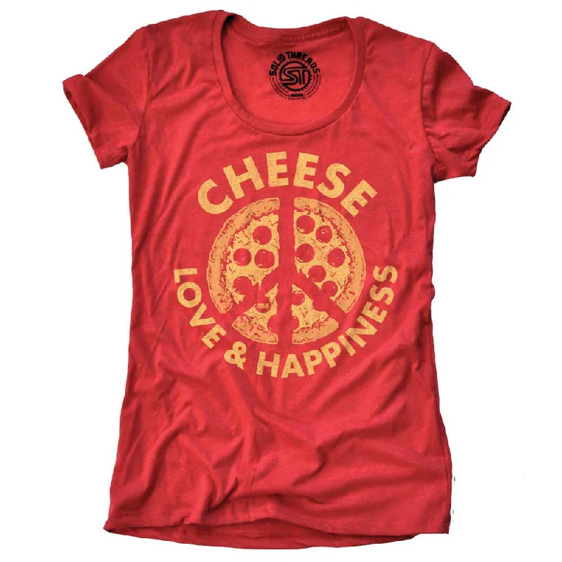 Women's Cheese, Love & Happiness T-shirt