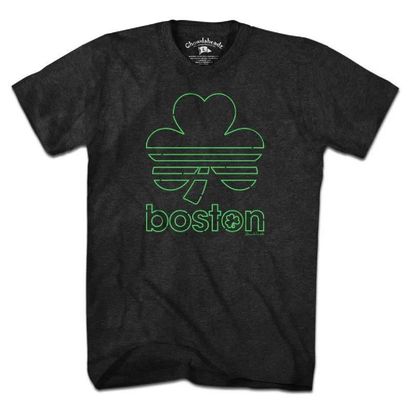 Boston Shamrock Neon Sign T-Shirt