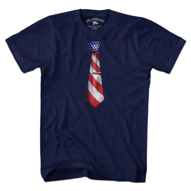 Patriotic USA Necktie T-Shirt