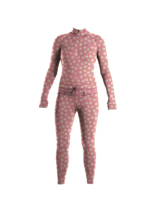 Airblaster Women's Hoodless Ninja Suit - Rose Quartz Daisy