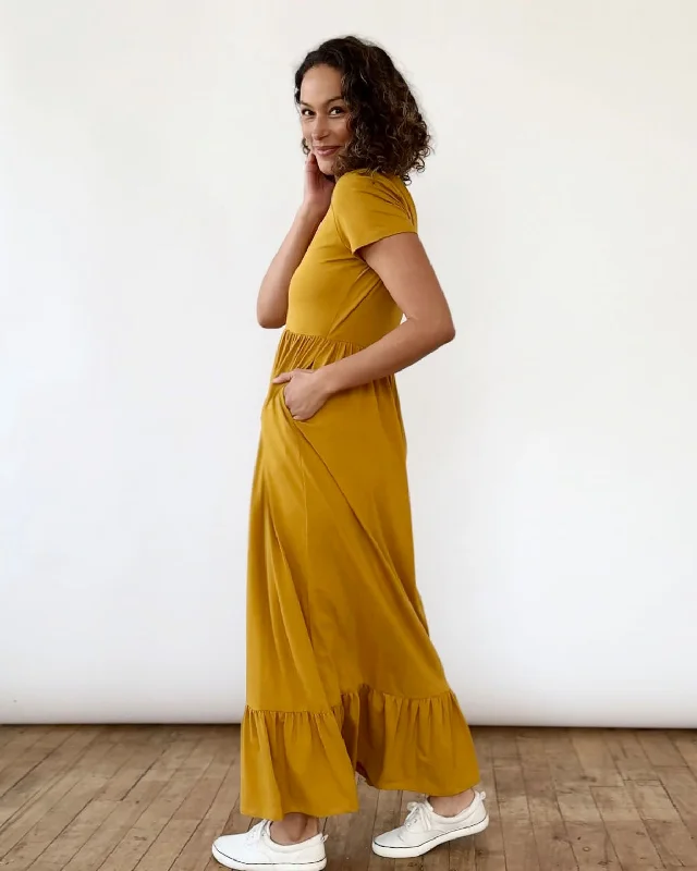 HAVEN maxi dress in Mustard