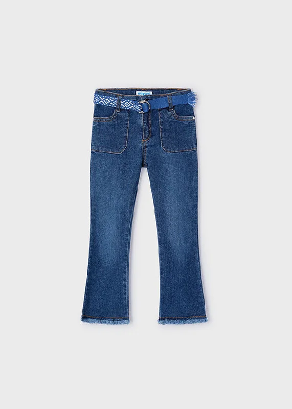 Girls Fringed Jeans w/Belt