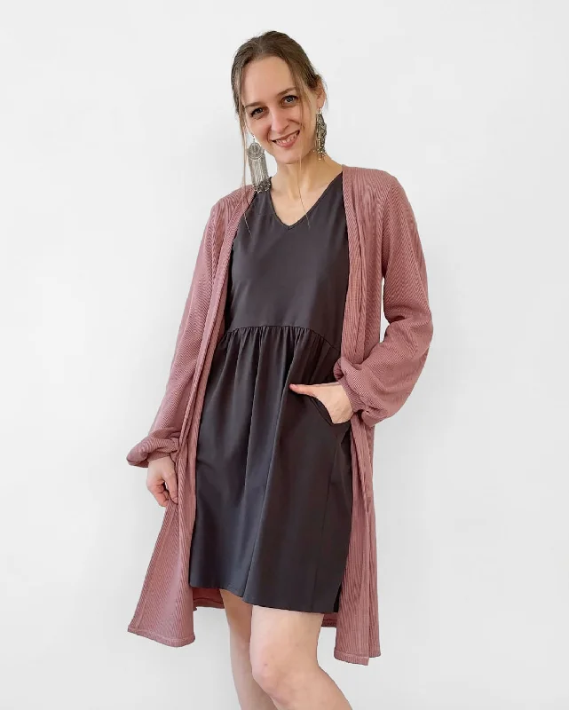 FLEUR dress in Charcoal