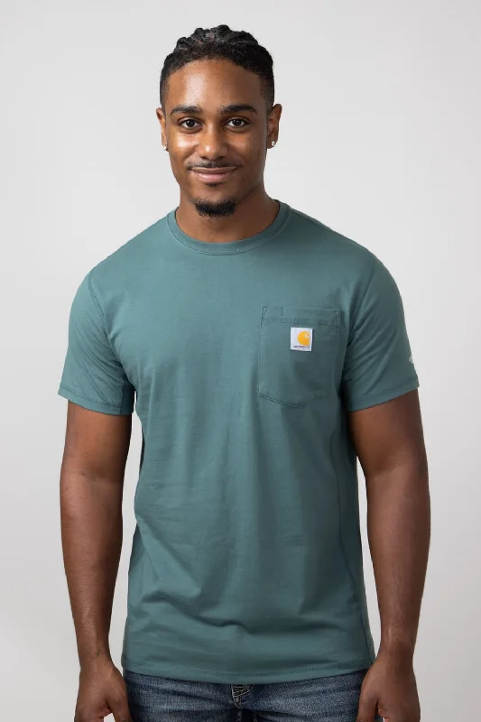 Carhartt Force Relaxed Fit Midweight Pocket T-Shirt for Men in Frosted Balsam | 106652-GH6-BALSAM