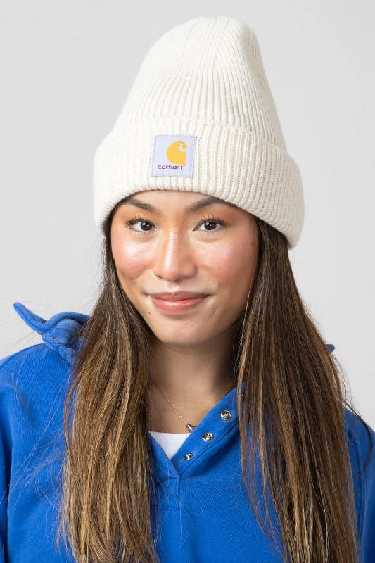 Carhartt Rib Knit Beanie in Oat Milk | 105560-A16