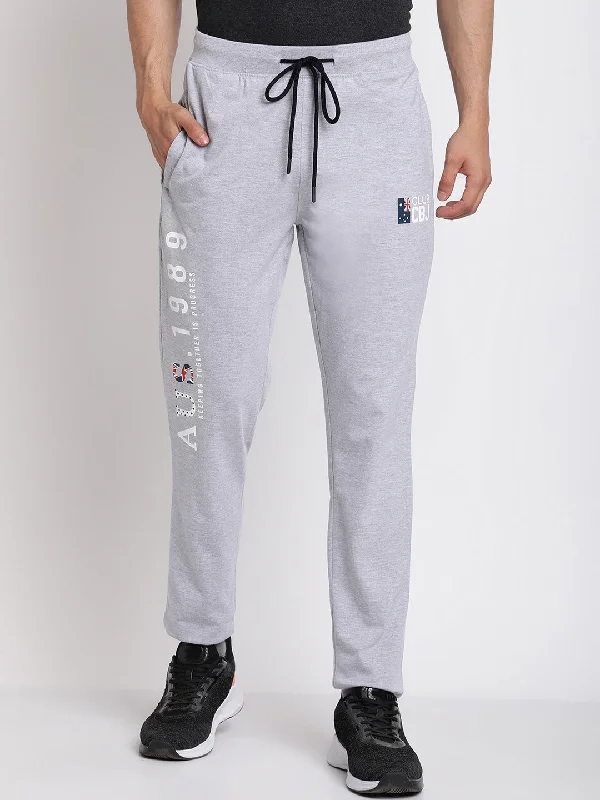 Men's Grey Melange Track Pants