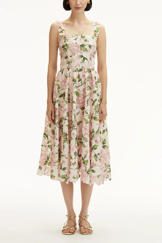 SLEEVELESS GARDEN ROSE DRESS