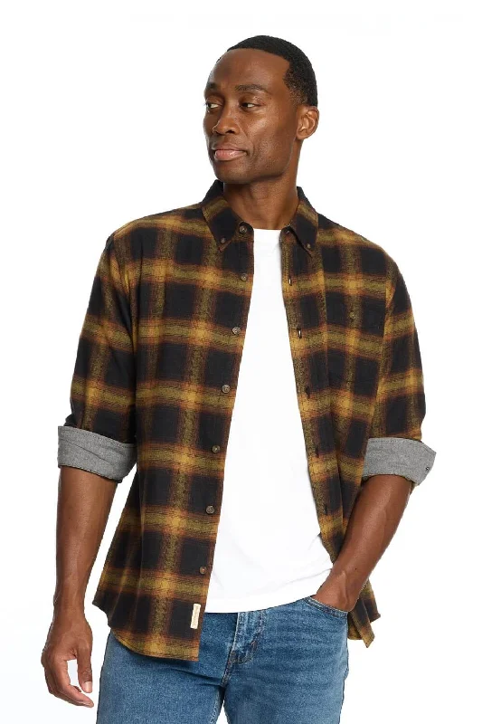 Weatherproof Vintage Brushed Flannel Shirt for Men in Inca Gold | F2485572GK-INCAGOLD