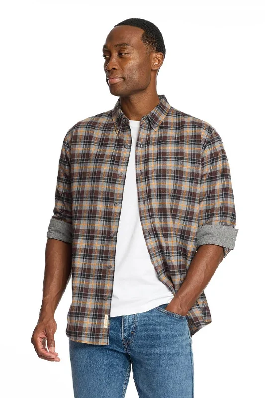 Weatherproof Vintage Brushed Flannel Shirt for Men in Shark Skin | F2485572GK-SHARKSKIN