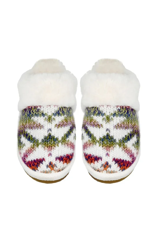 C.C. Ombre Knitted Slippers for Women in Rose Mix | SPE2093-ROSEMIX