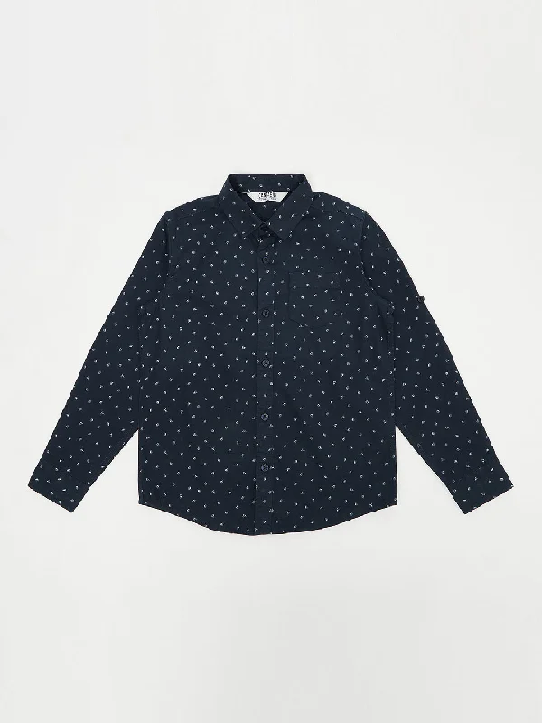 Boys Navy Blue Shirt