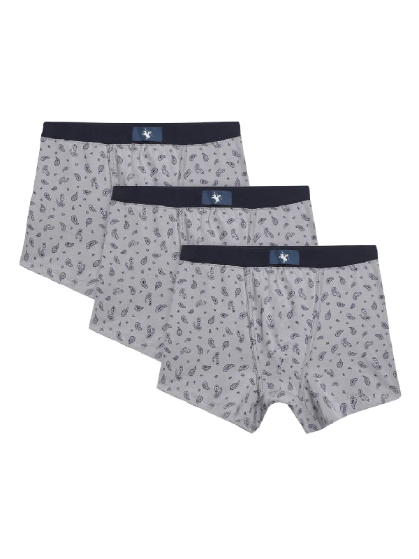 Men Pack of 3 Printed Grey Brief