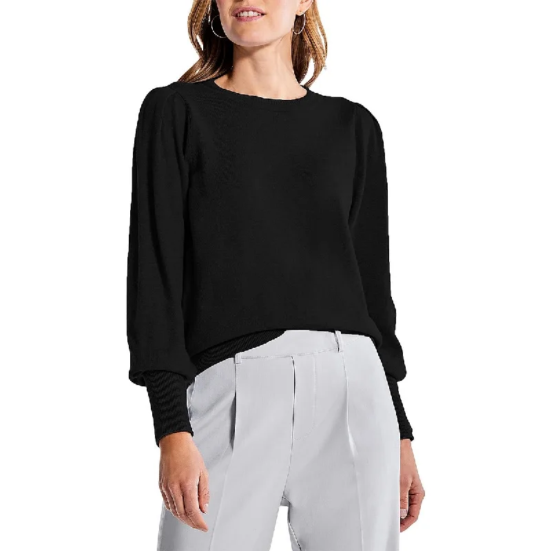 Womens Cotton Pleated Pullover Sweater