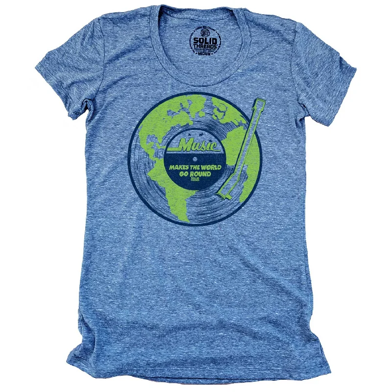 Women's Music Makes The World Go Round T-shirt