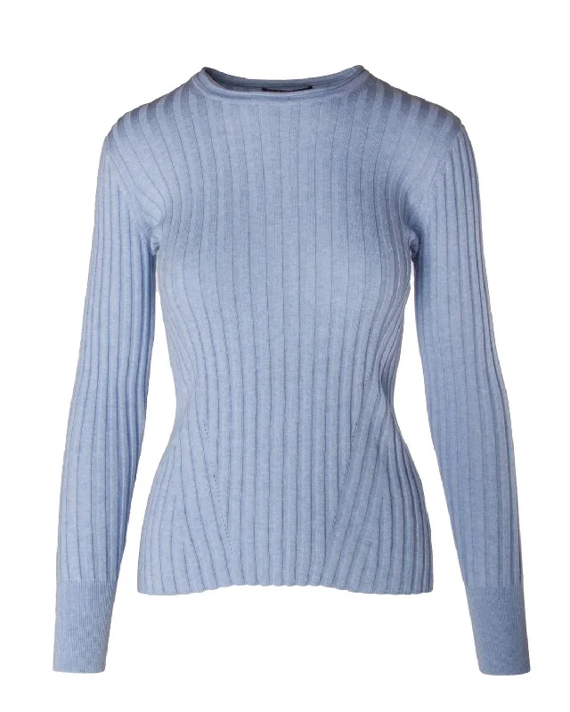 Blair Rib Sweater In Weekend Blue