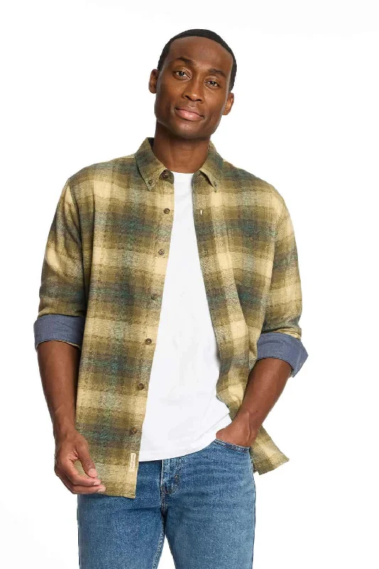 Weatherproof Vintage Brushed Flannel Shirt for Men in Kelp Desert | F2485572GK-KELPFOREST