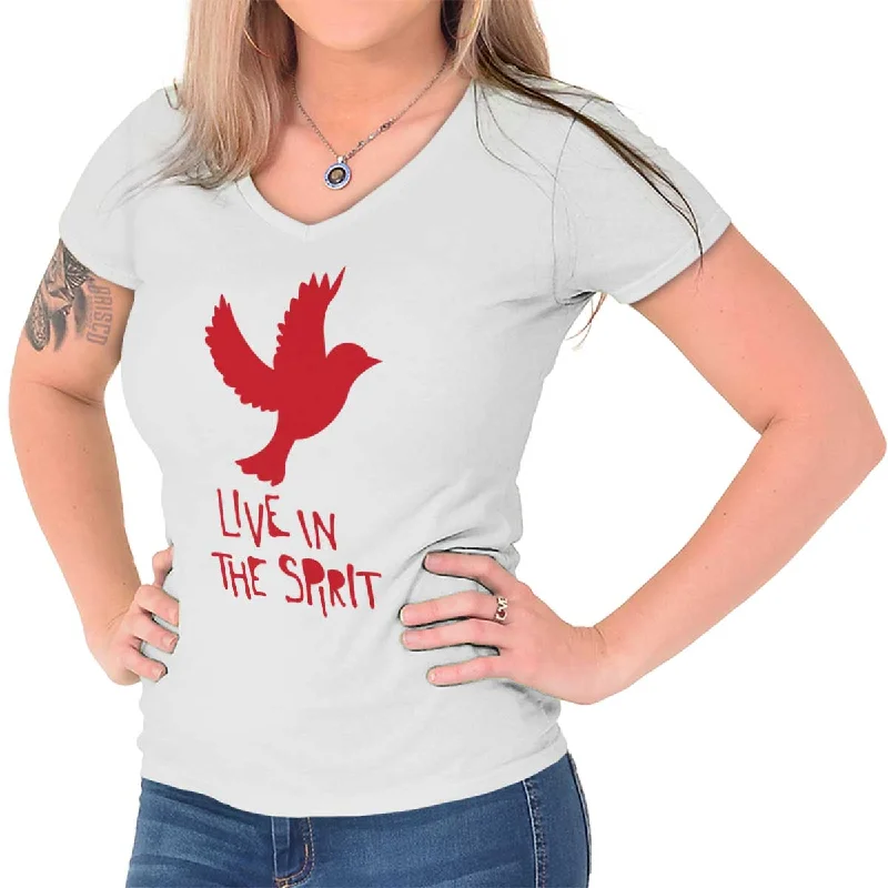 Live In Spirit Junior Fit V-Neck T-Shirt