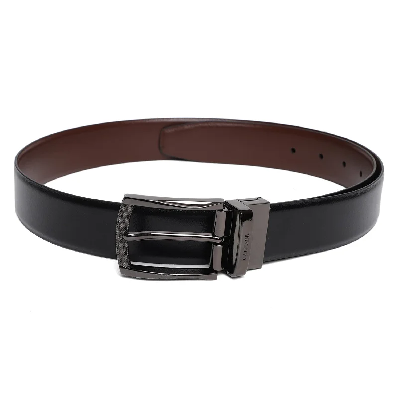 Men's Black & Brown Formal Reversible Belt