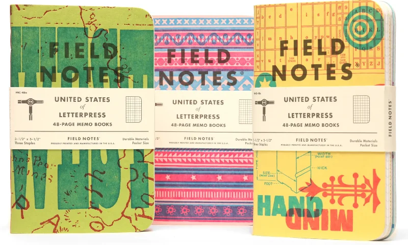 Field Notes United States of LETTERPRESS Series 3-Pack