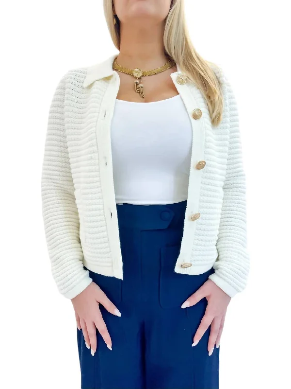 Dalia Cardigan In Ivory