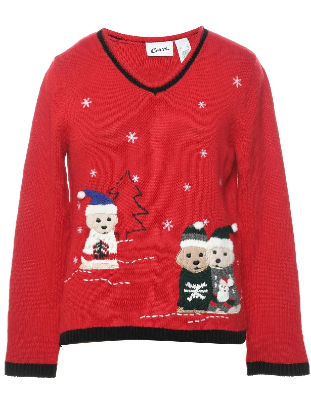 Animal Design Christmas Jumper - S