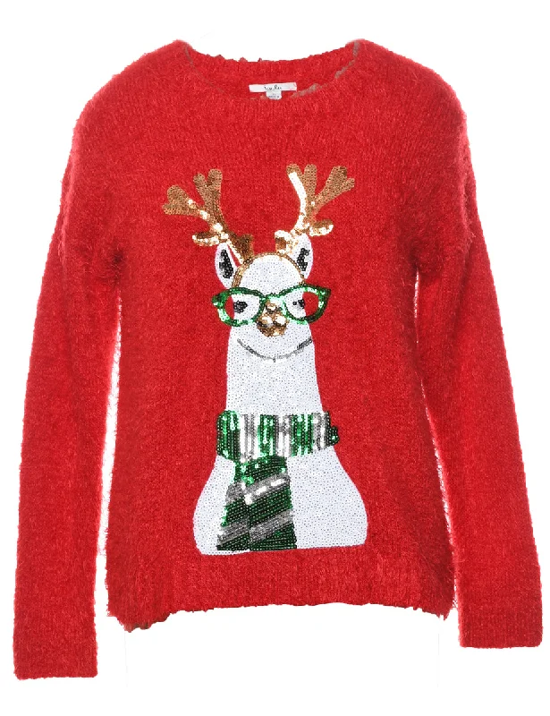 Animal Design Christmas Jumper - S