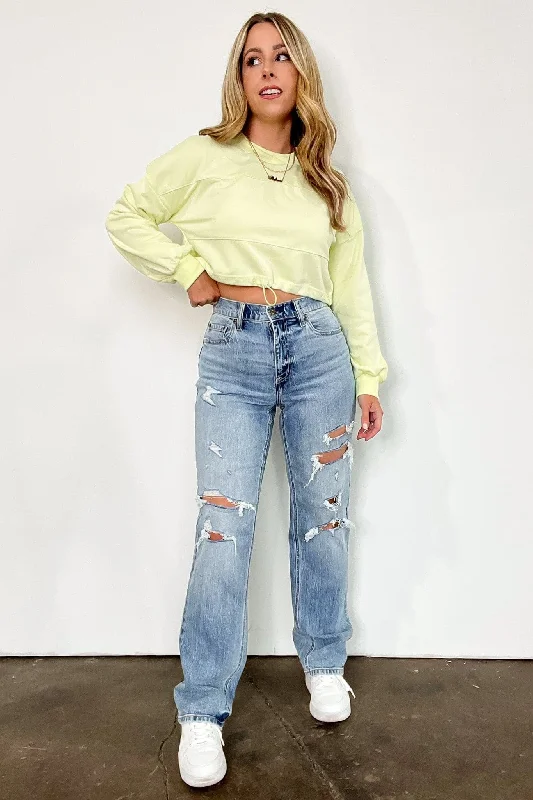 Codi High Rise Distressed Dad Jeans - FINAL SALE