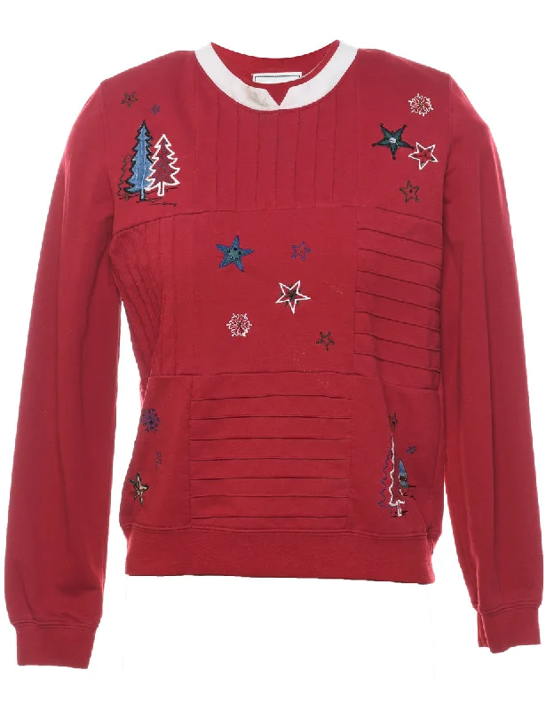 Patchwork Christmas Sweatshirt - S