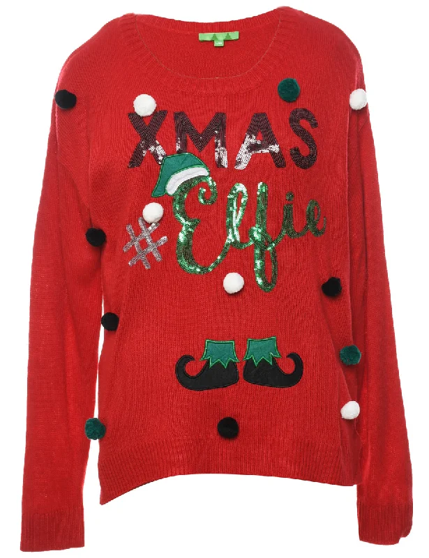 Red Christmas Jumper - XL