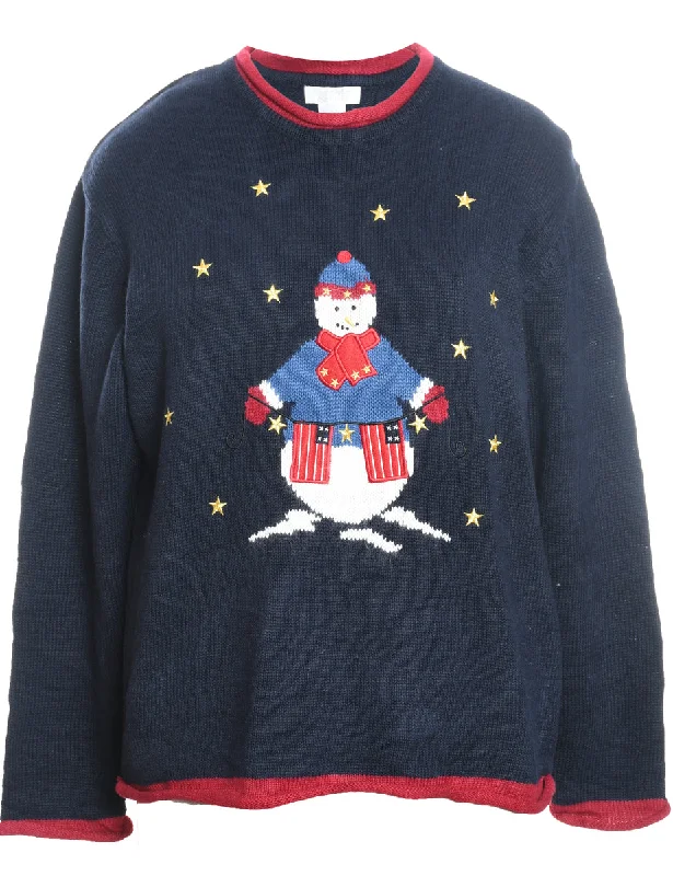 Snowman Christmas Jumper - L