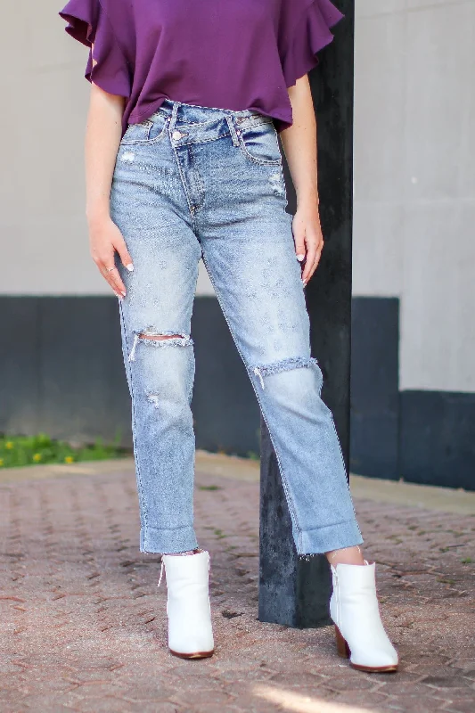 Zeena Boyfriend Crossover Jeans - FINAL SALE