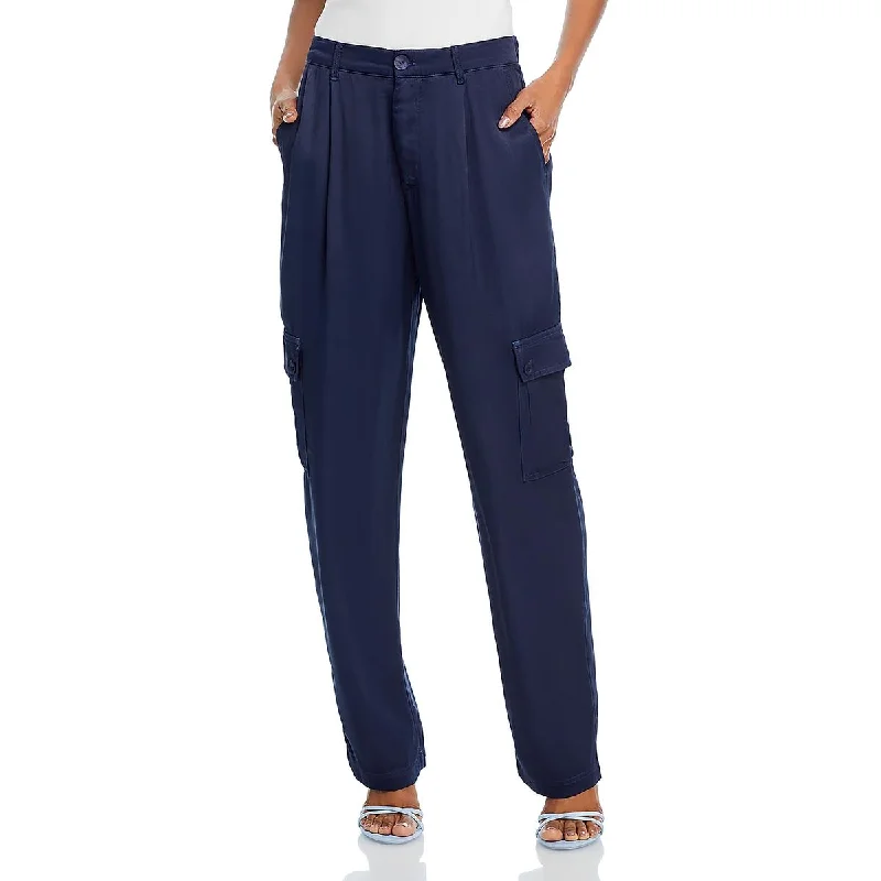 Bella Dahl Womens High Rise Pleated Cargo Pants