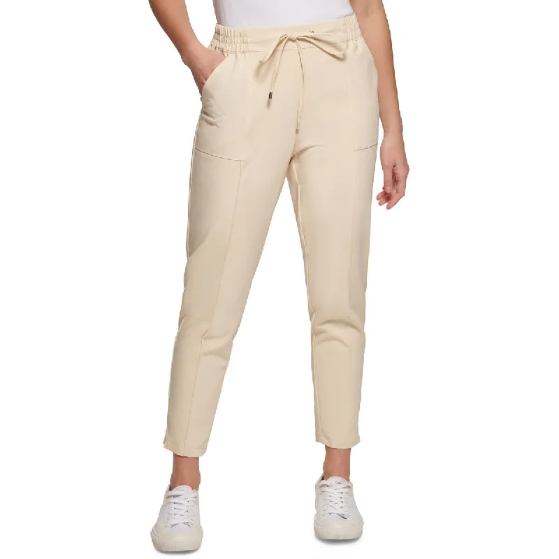 Calvin Klein Womens Pintuck Split Hem Ankle Pants