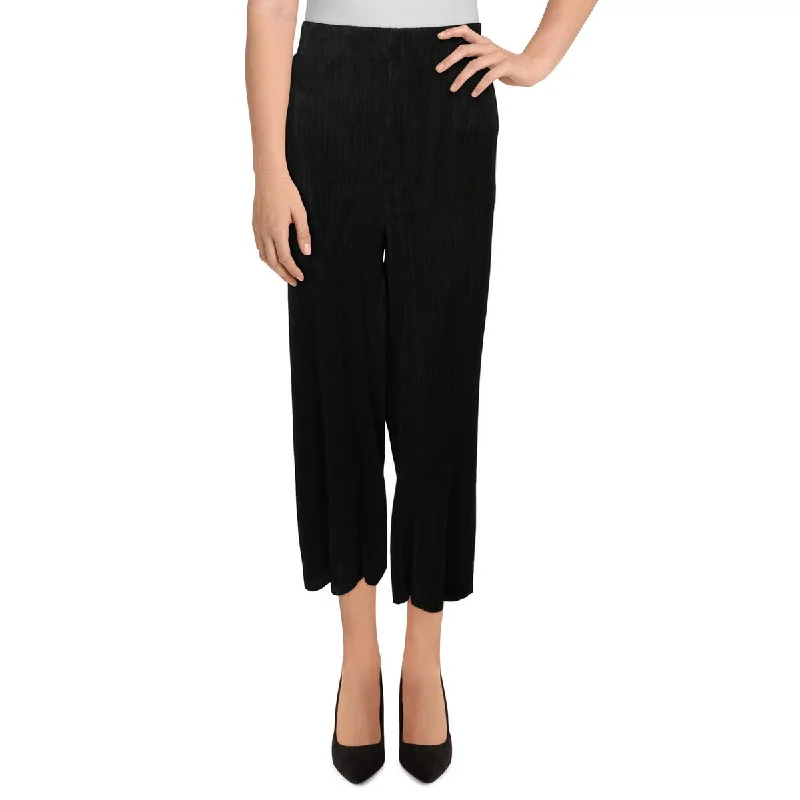 Cyrus Womens Pleated Mid Rise Cropped Pants