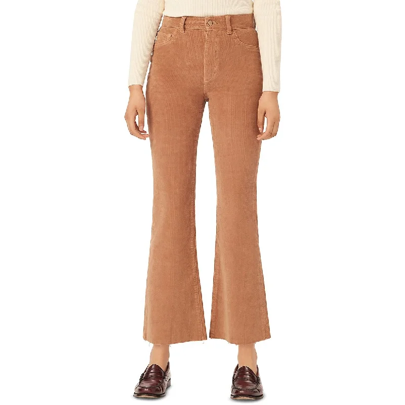 DL1961 Womens Bridget Frayed Hem Corduroy Bootcut Pants