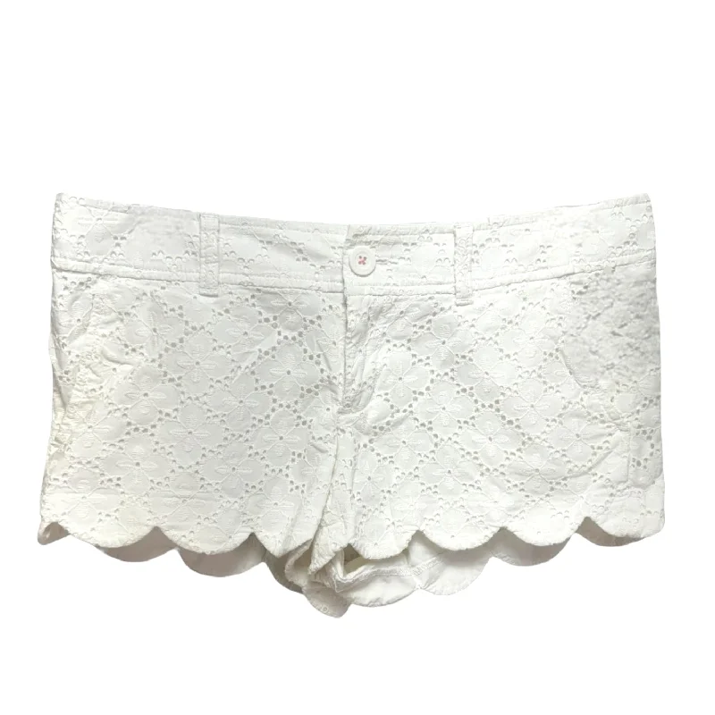 Buttercup Shorts Designer By Lilly Pulitzer In Resort White Charleston Eyelet, Size: 6