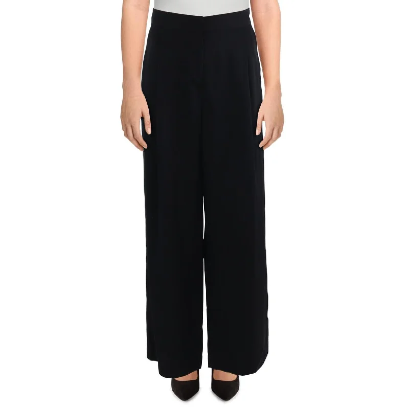 French Connection Womens High Rise Solid Wide Leg Pants