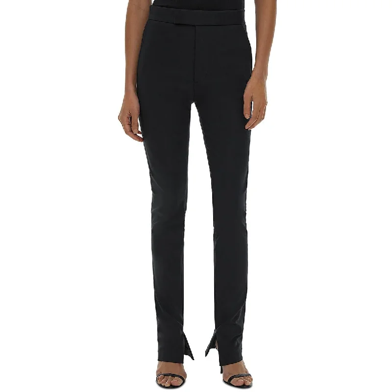 Helmut Lang Womens High Rise Split Hem High-Waisted Pants