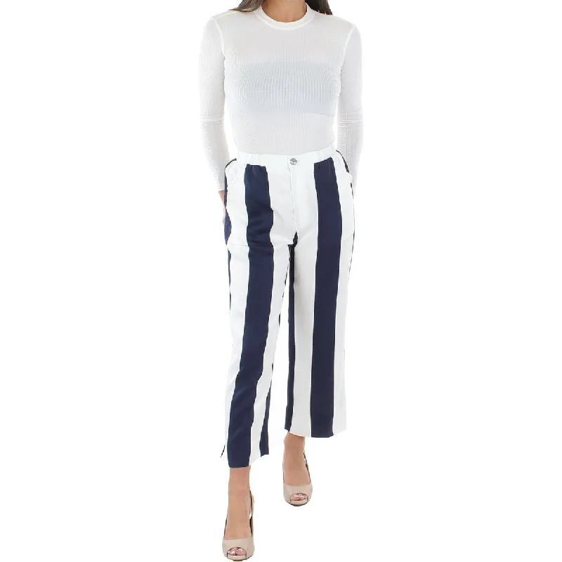 Karen Kane Womens Striped Cropped Wide Leg Pants