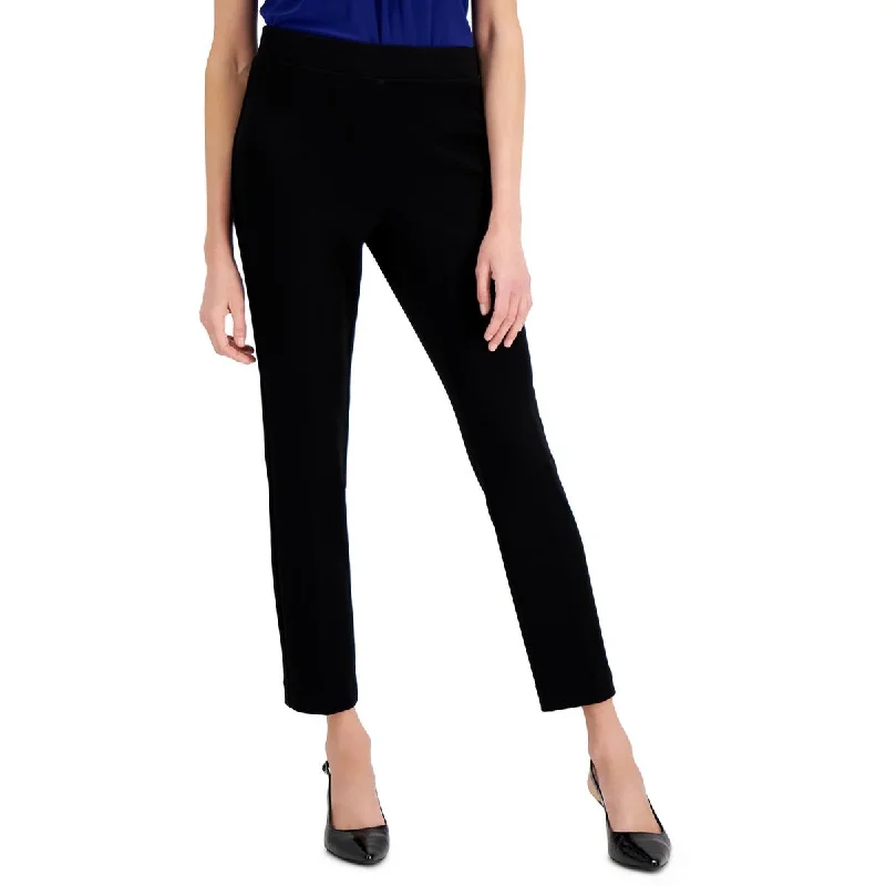 Kasper Womens Slim High Rise Ankle Pants