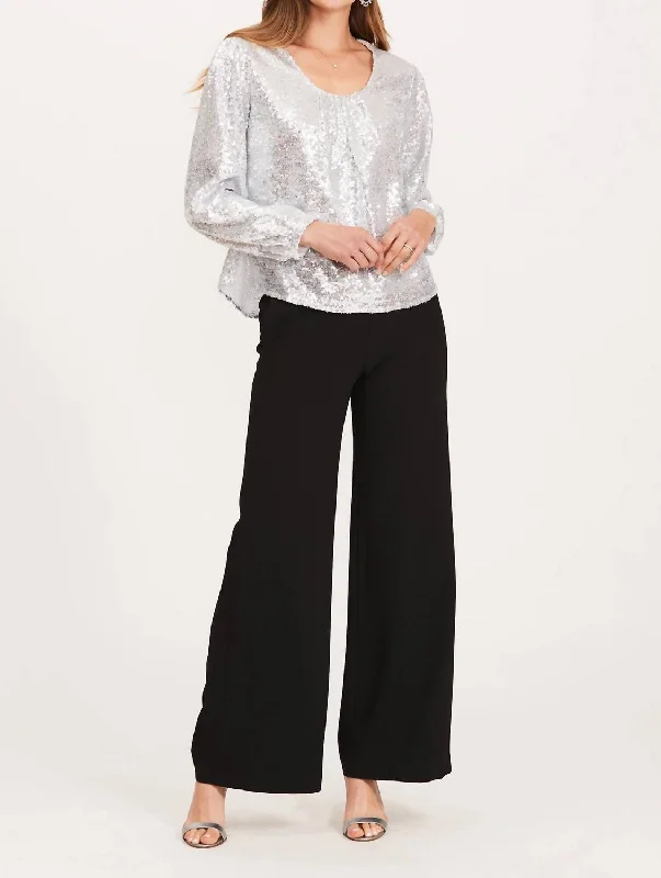 Kathy Crepe Palazzo Pant In Black